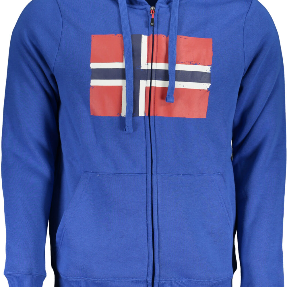 NORWAY 1963 FELPA CON ZIP UOMO BLU