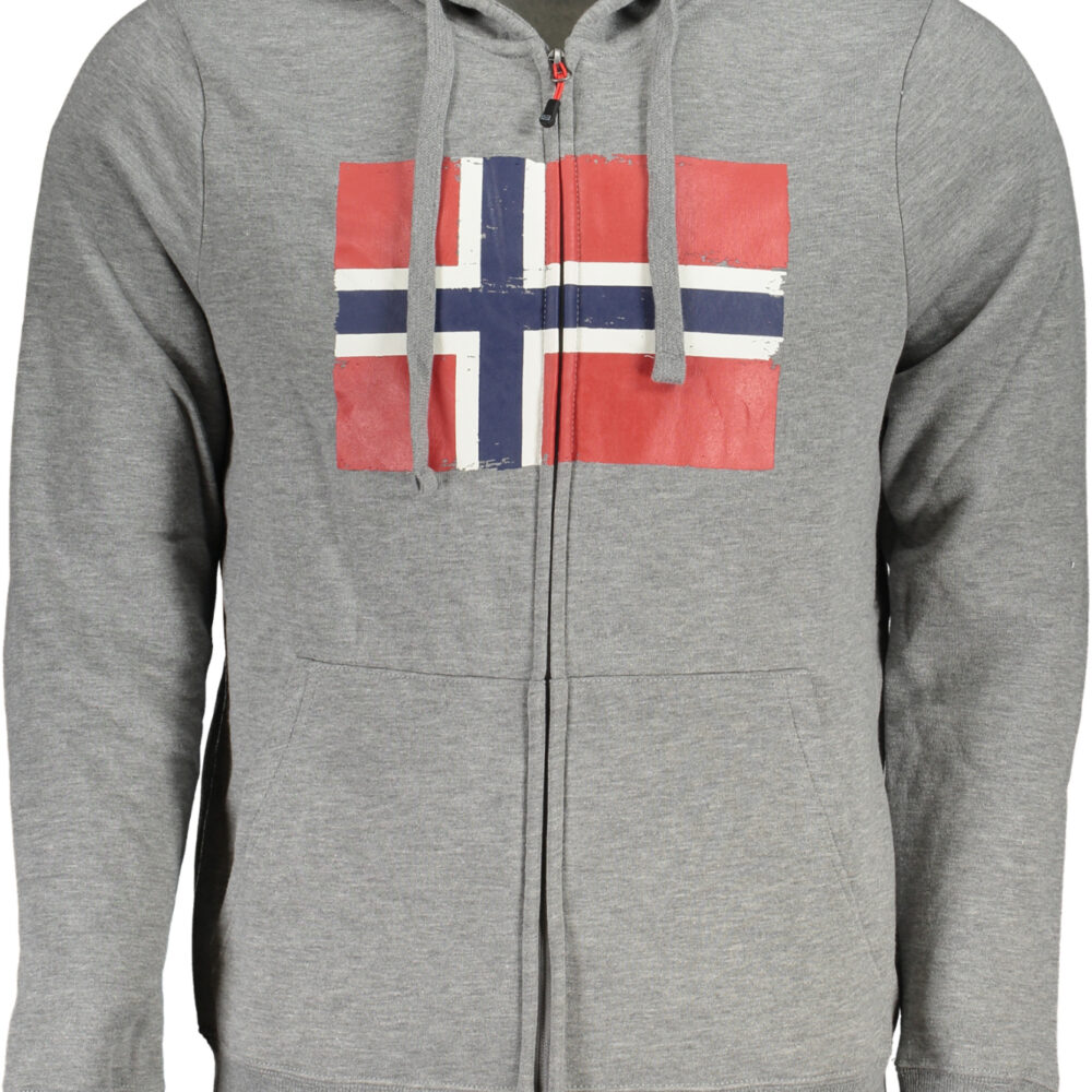 NORWAY 1963 FELPA CON ZIP UOMO GRIGIO
