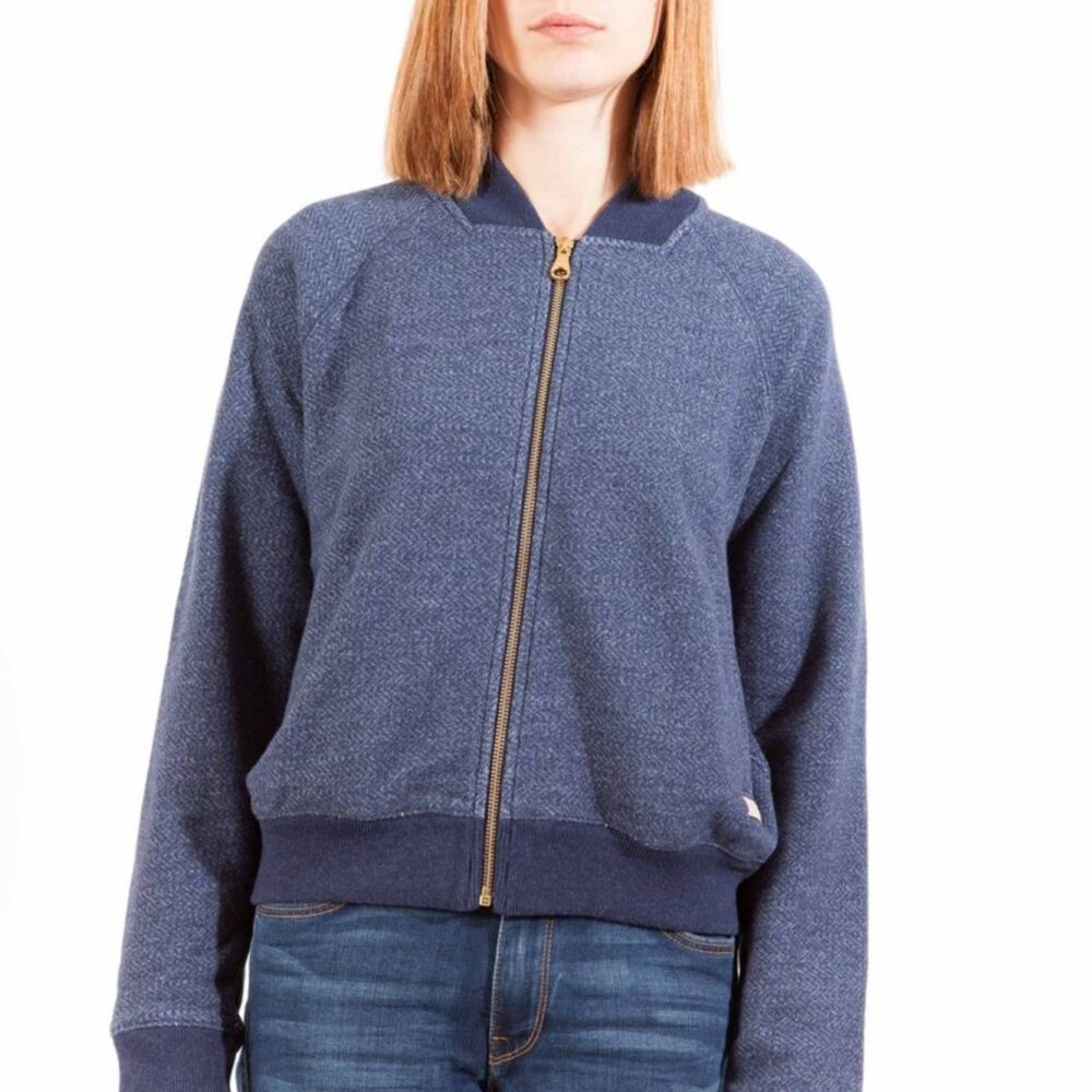 GANT FELPA CON ZIP DONNA BLU