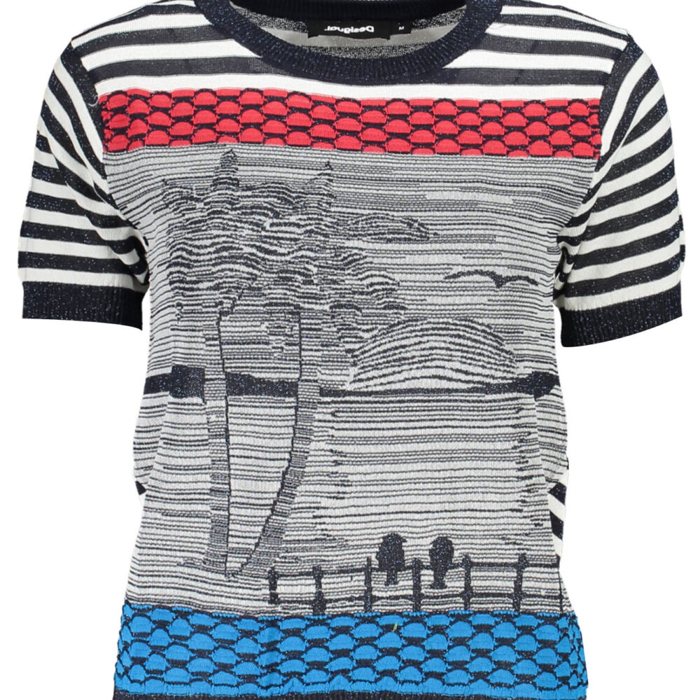 DESIGUAL MAGLIA DONNA BLU