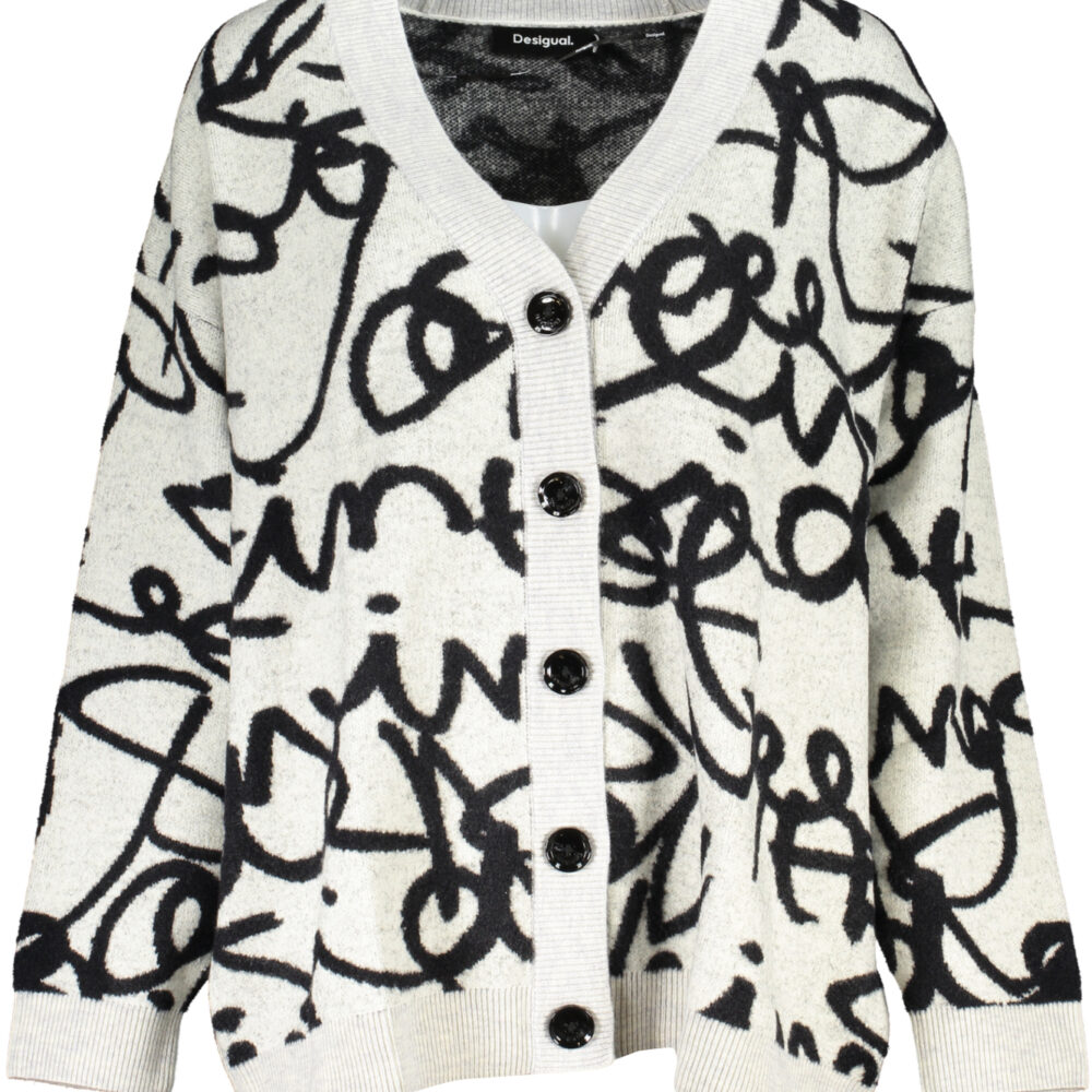 DESIGUAL CARDIGAN DONNA BIANCO
