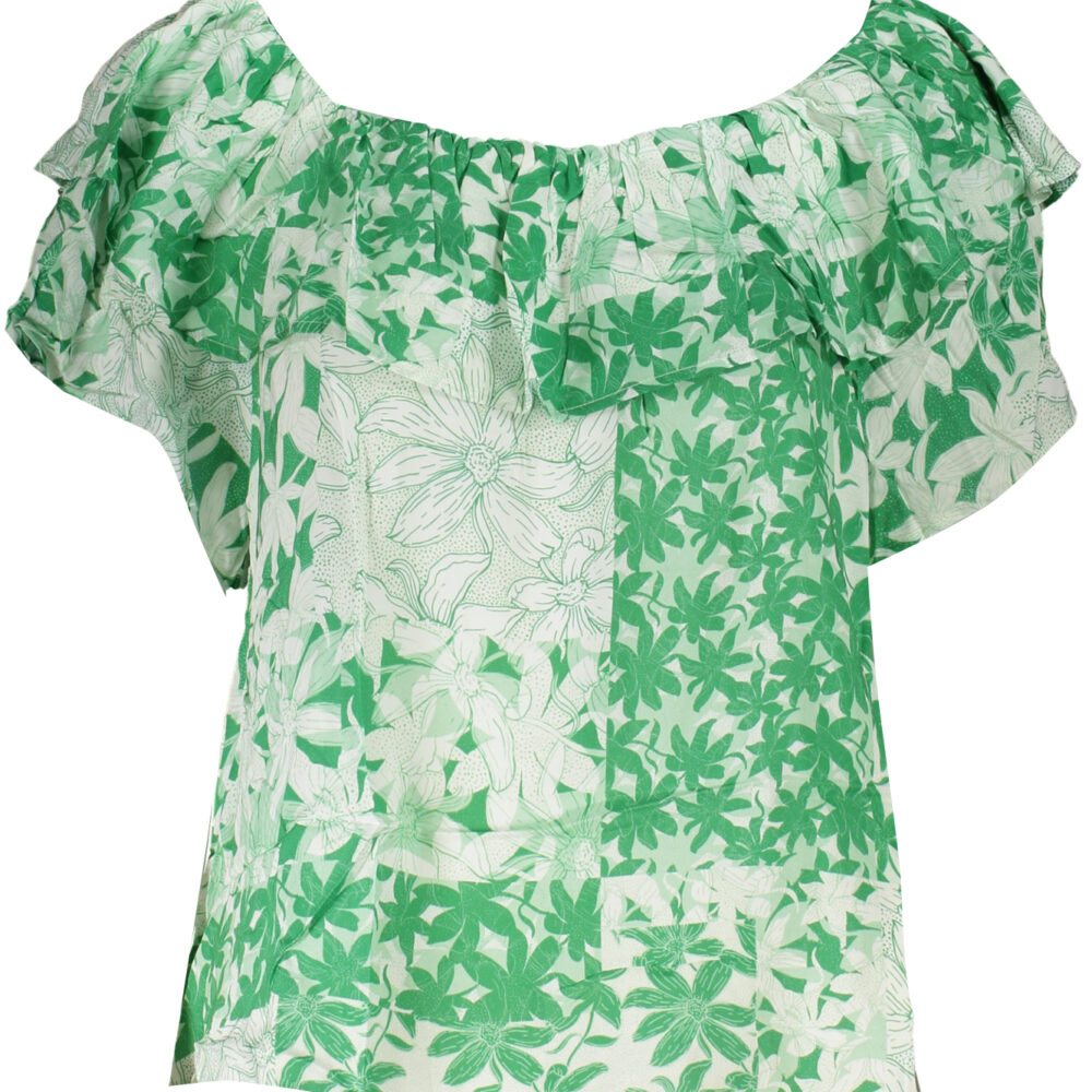 DESIGUAL T-SHIRT MANICHE CORTE DONNA VERDE