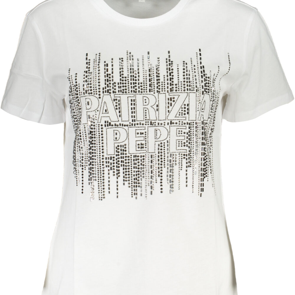 PATRIZIA PEPE T-SHIRT MANICHE CORTE DONNA BIANCO