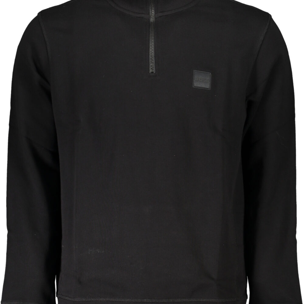 HUGO BOSS FELPA CON ZIP UOMO NERO