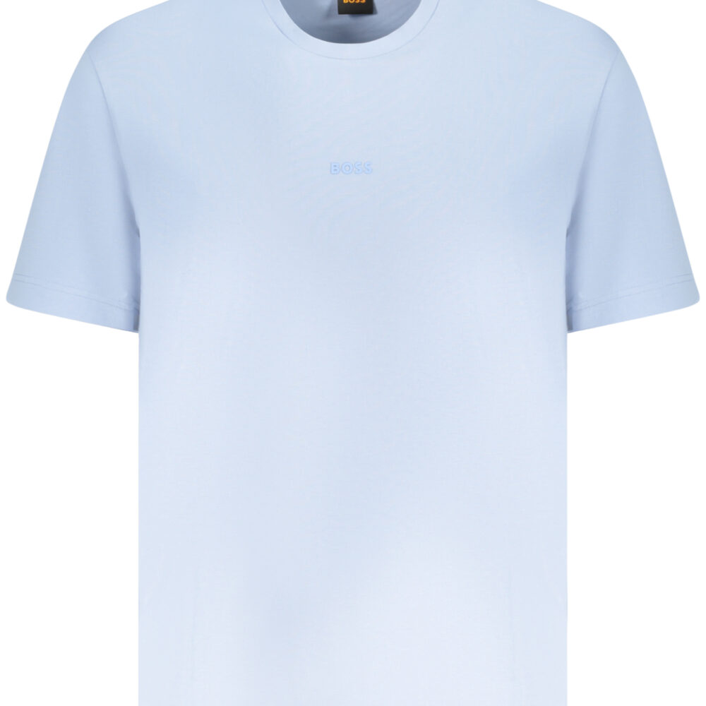 BOSS T-SHIRT MANICHE CORTE UOMO AZZURRO