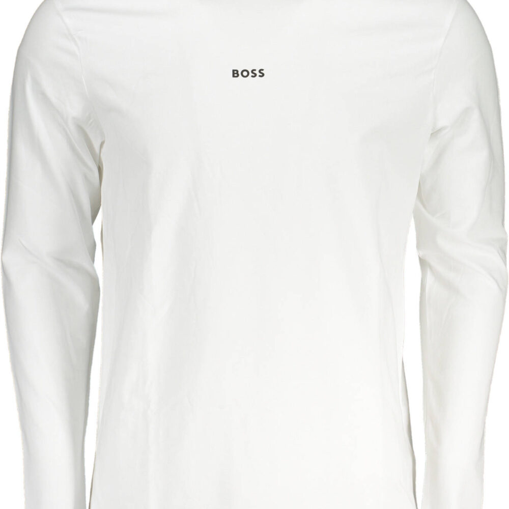 BOSS T-SHIRT MANICHE LUNGHE UOMO BIANCO