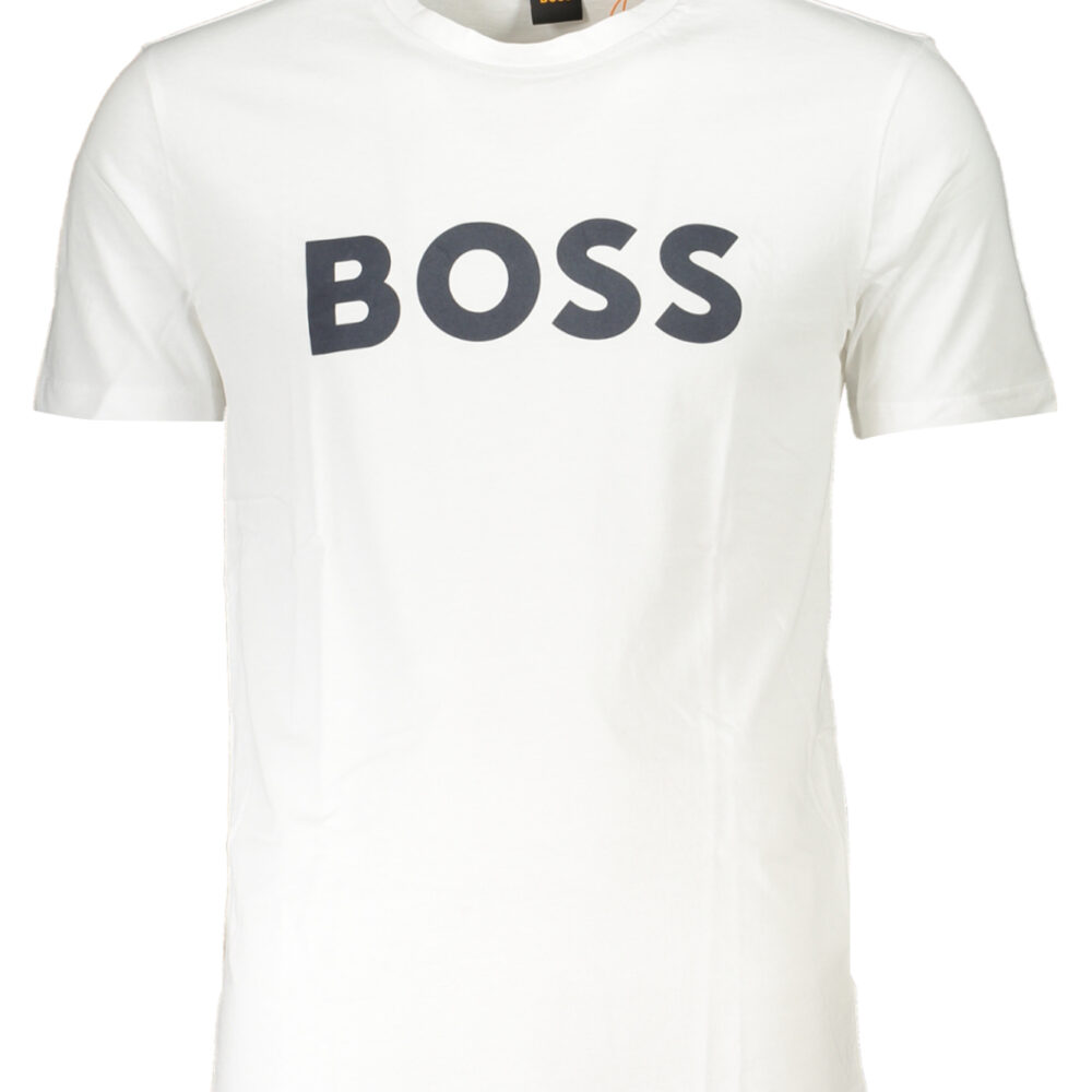 HUGO BOSS T-SHIRT MANICHE CORTE UOMO BIANCO