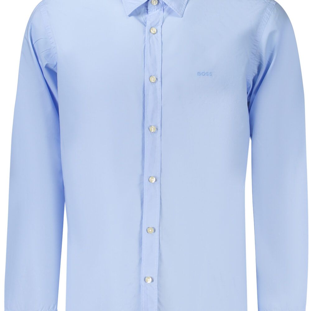 BOSS CAMICIA MANICHE LUNGHE UOMO AZZURRO