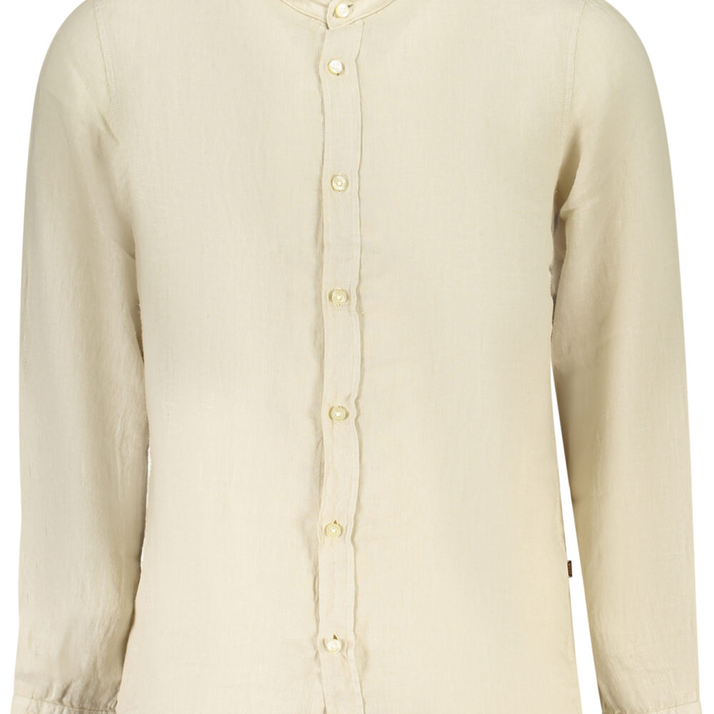 BOSS CAMICIA MANICHE LUNGHE UOMO BEIGE
