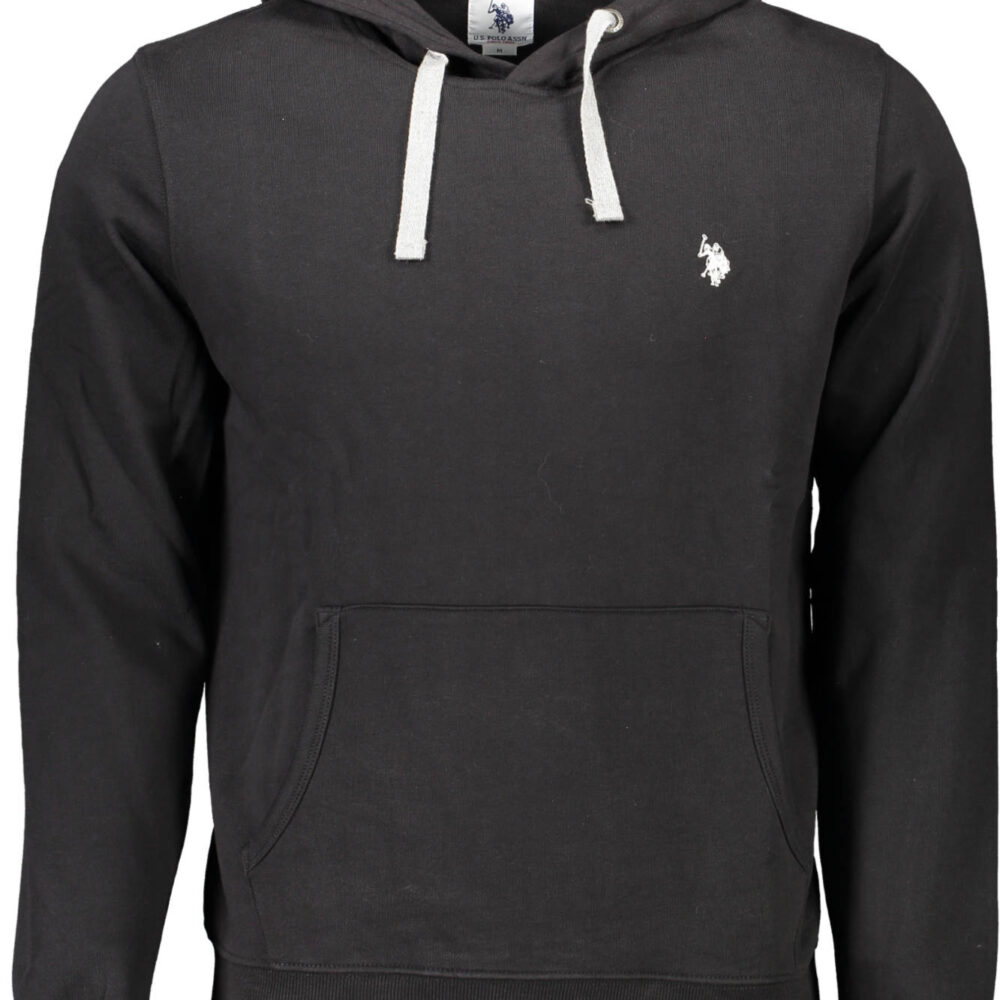 U.S. POLO FELPA SENZA ZIP UOMO NERO