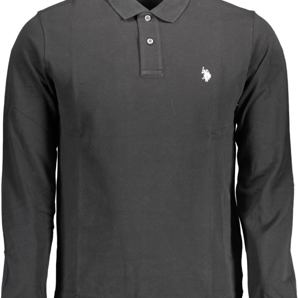 U.S. POLO POLO MANICHE LUNGHE UOMO NERO
