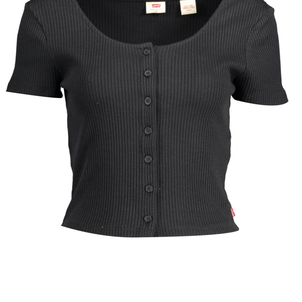 LEVI'S T-SHIRT MANICHE CORTE DONNA NERO