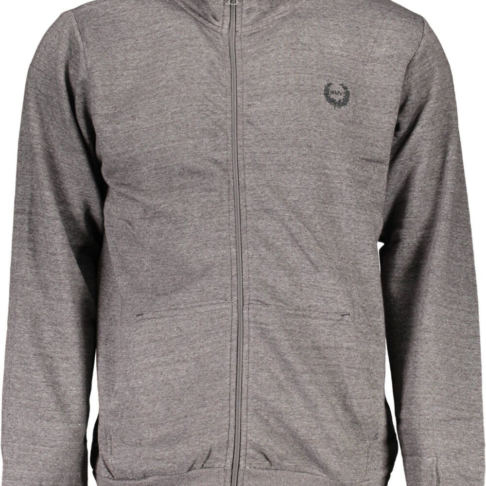 GIAN MARCO VENTURI FELPA CON ZIP UOMO GRIGIO
