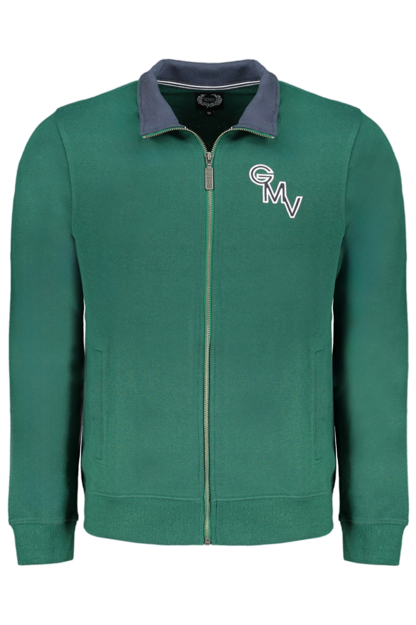 GIAN MARCO VENTURI FELPA CON ZIP UOMO VERDE