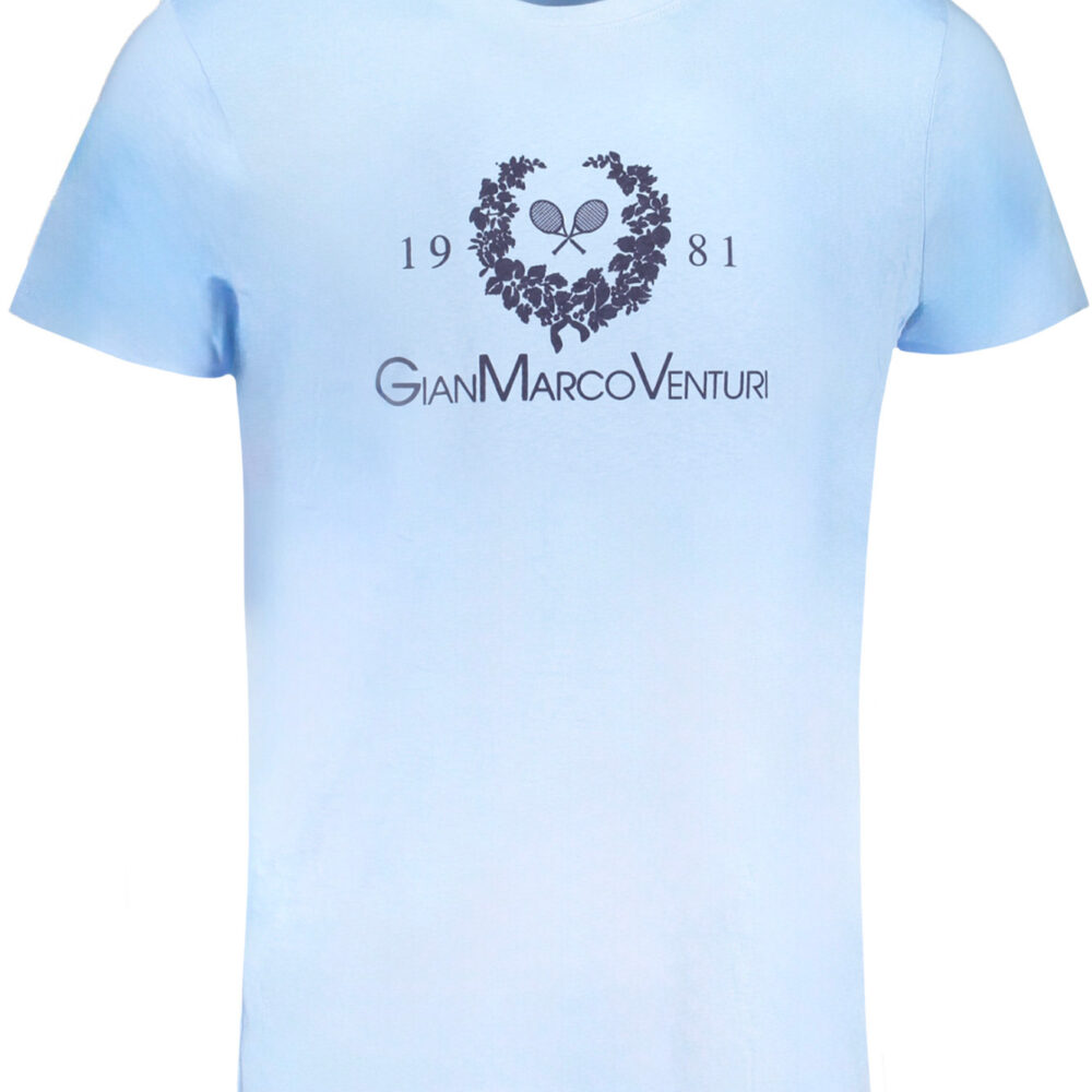 GIAN MARCO VENTURI T-SHIRT MANICHE CORTE UOMO AZZURRO