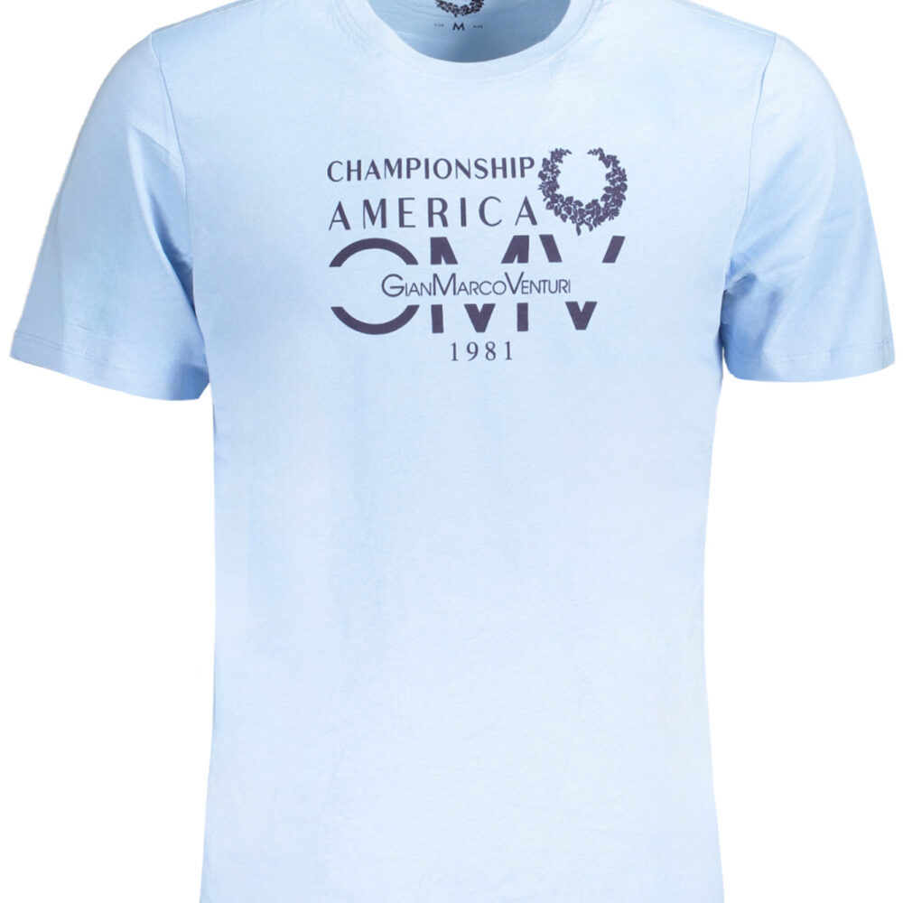 GIAN MARCO VENTURI T-SHIRT MANICHE CORTE UOMO AZZURRO