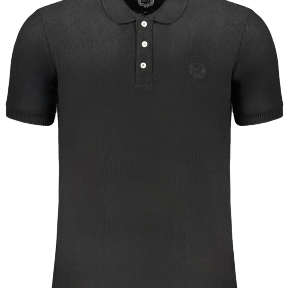 GIAN MARCO VENTURI POLO MANICHE CORTE UOMO NERO