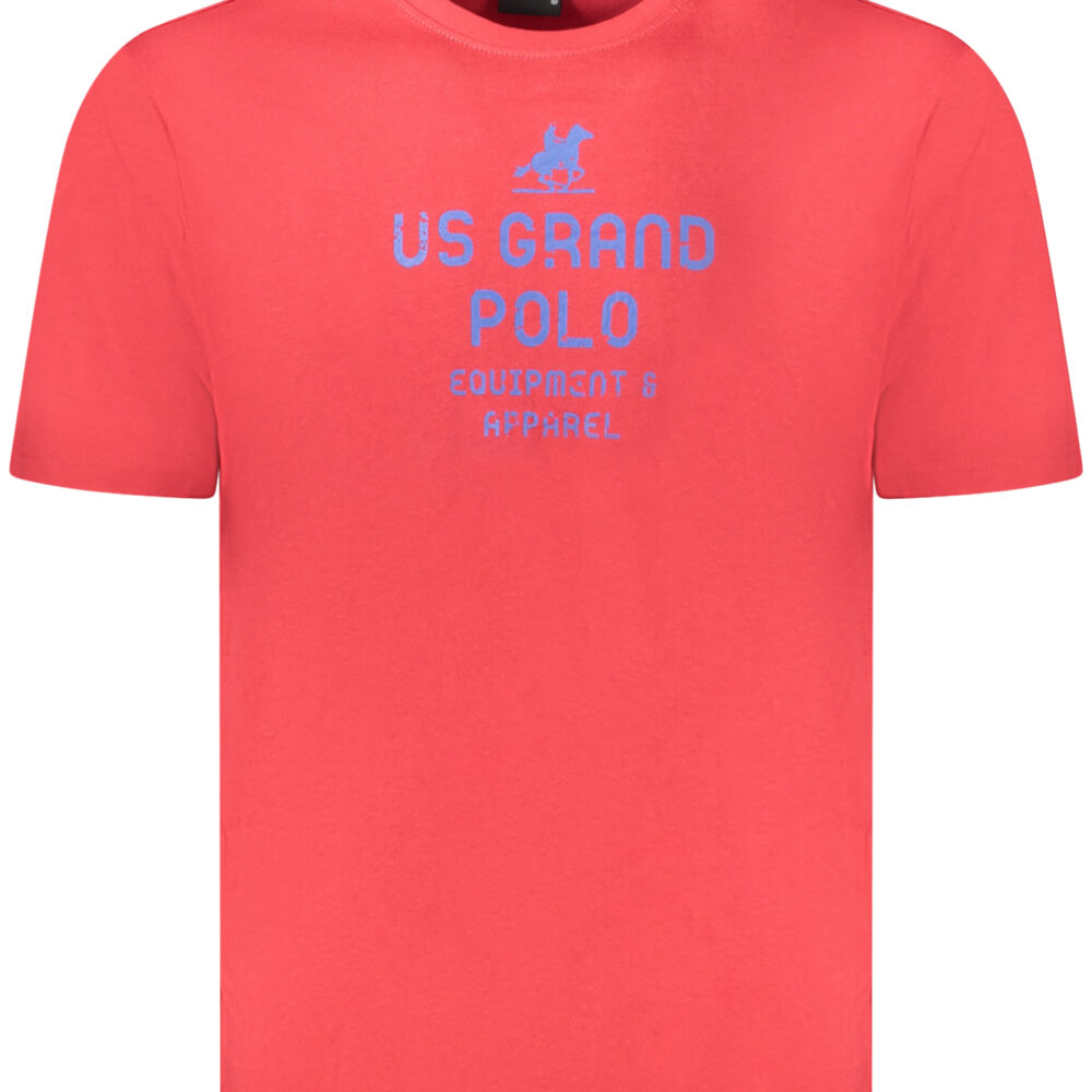 U.S. GRAND POLO T-SHIRT MANICHE CORTE UOMO ROSSO