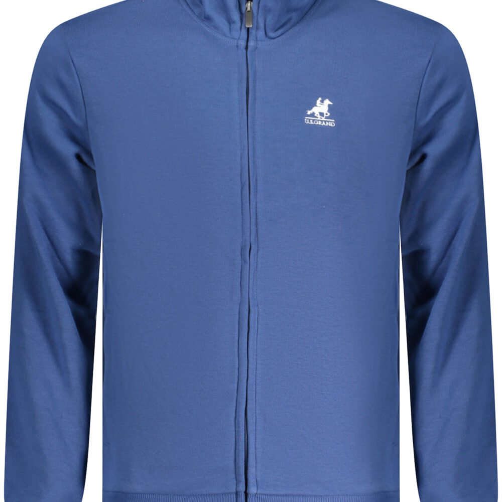 U.S. GRAND POLO FELPA CON ZIP UOMO BLU