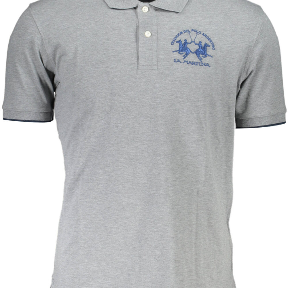 LA MARTINA POLO MANICHE CORTE UOMO GRIGIO