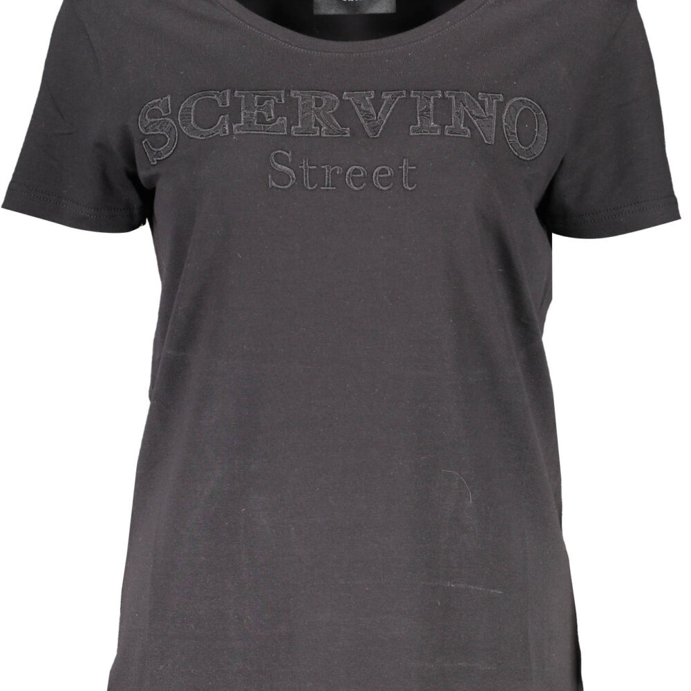 SCERVINO STREET T-SHIRT MANICHE CORTE DONNA NERO