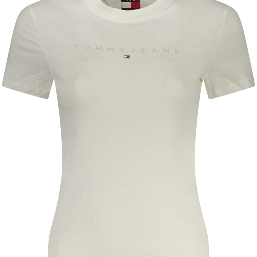 TOMMY HILFIGER T-SHIRT MANICHE CORTE DONNA BIANCO