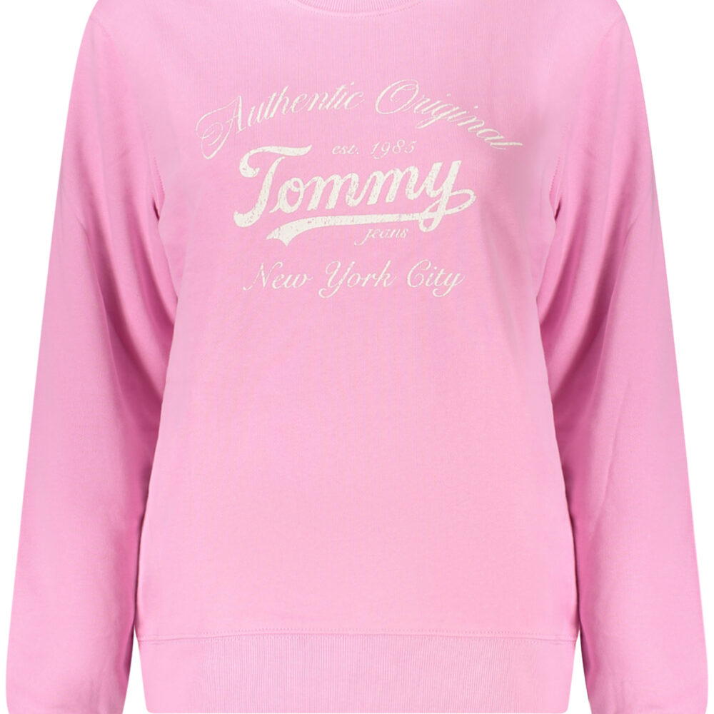 TOMMY HILFIGER FELPA SENZA ZIP DONNA ROSA