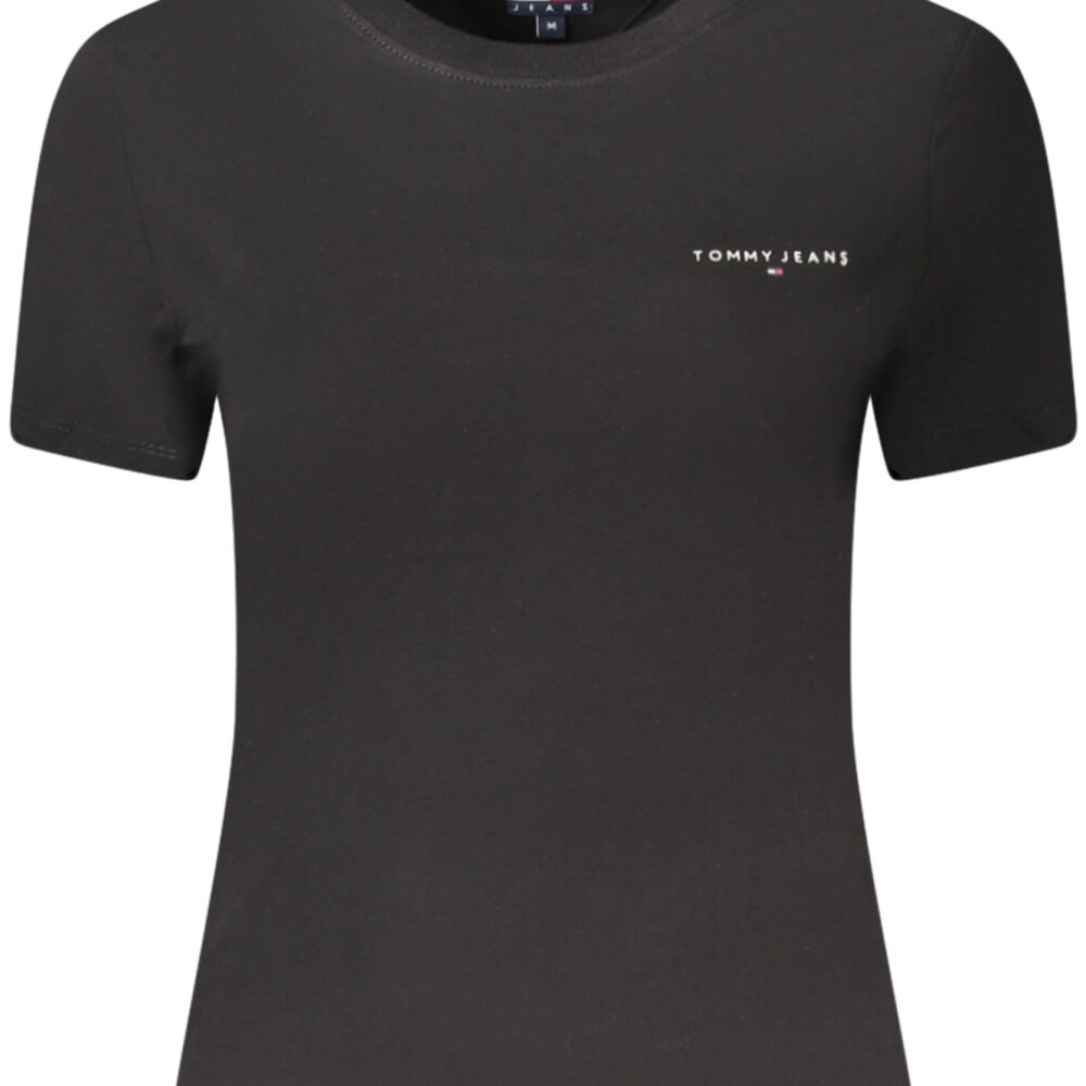 TOMMY HILFIGER T-SHIRT MANICHE CORTE DONNA NERO