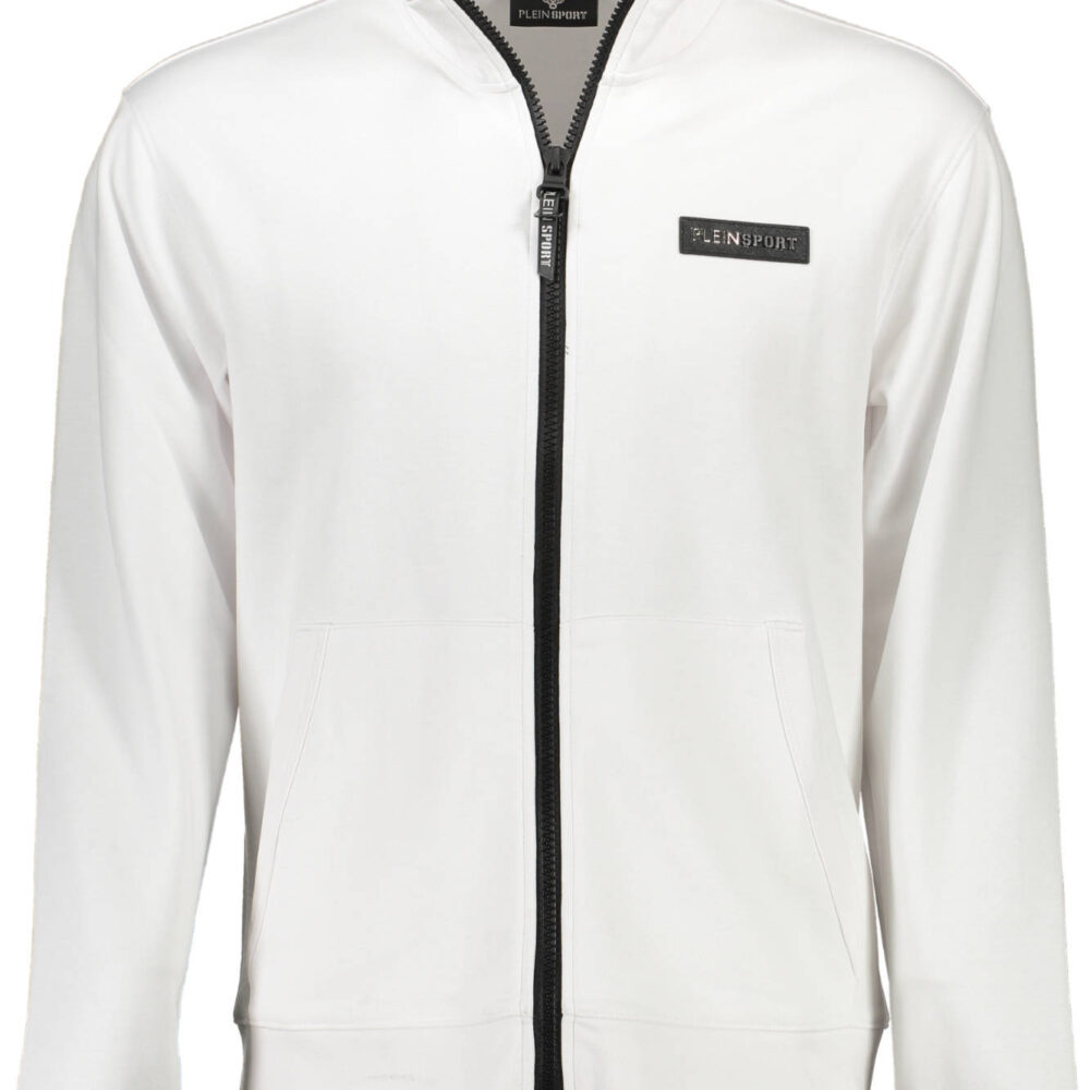 PLEIN SPORT FELPA CON ZIP UOMO BIANCO