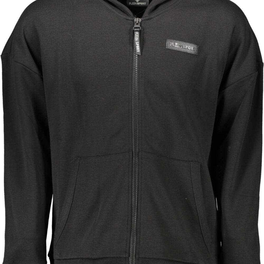 PLEIN SPORT FELPA CON ZIP UOMO NERO