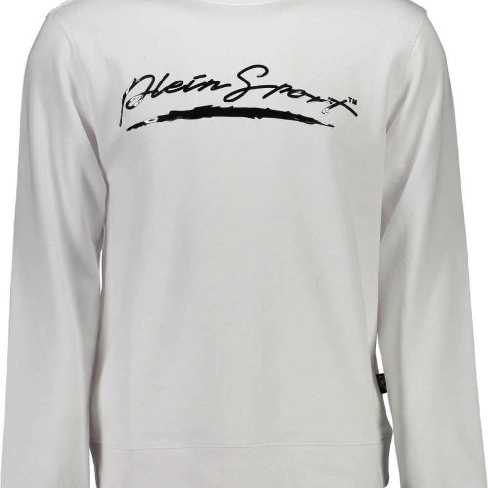PLEIN SPORT FELPA SENZA ZIP UOMO BIANCO
