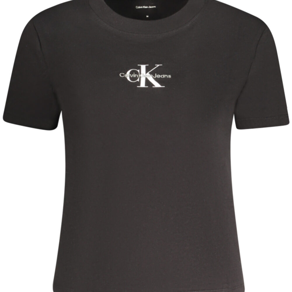 CALVIN KLEIN T-SHIRT MANICHE CORTE DONNA NERO