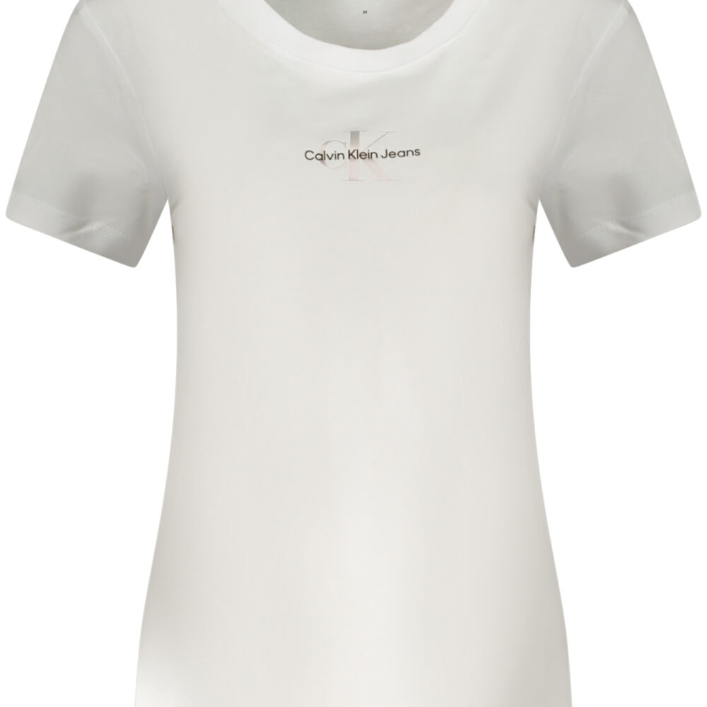 CALVIN KLEIN T-SHIRT MANICHE CORTE DONNA BIANCO
