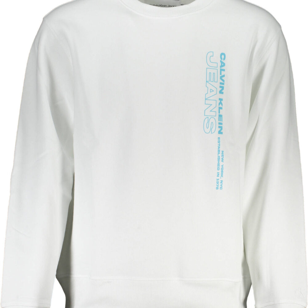 CALVIN KLEIN FELPA SENZA ZIP UOMO BIANCO