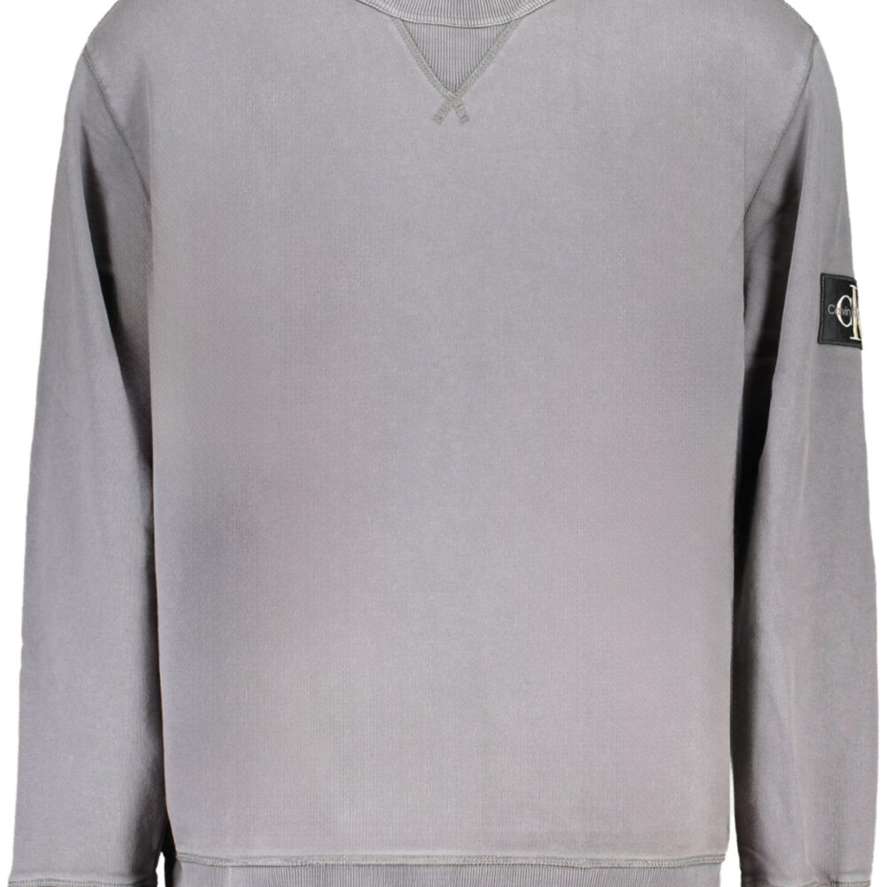 CALVIN KLEIN FELPA SENZA ZIP UOMO GRIGIO