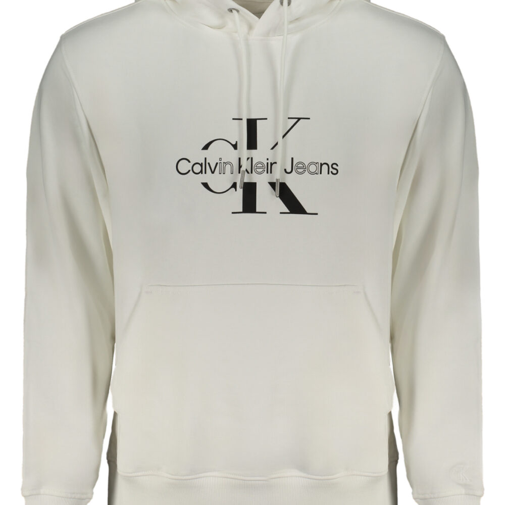 CALVIN KLEIN FELPA SENZA ZIP UOMO BIANCO