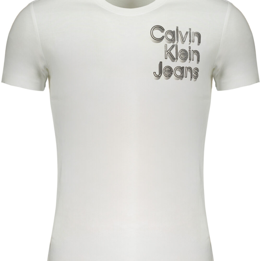 CALVIN KLEIN T-SHIRT MANICHE CORTE UOMO BIANCO