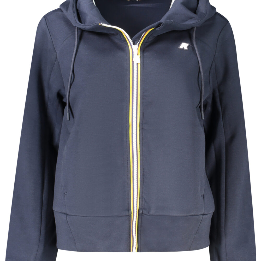 K-WAY FELPA CON ZIP DONNA BLU