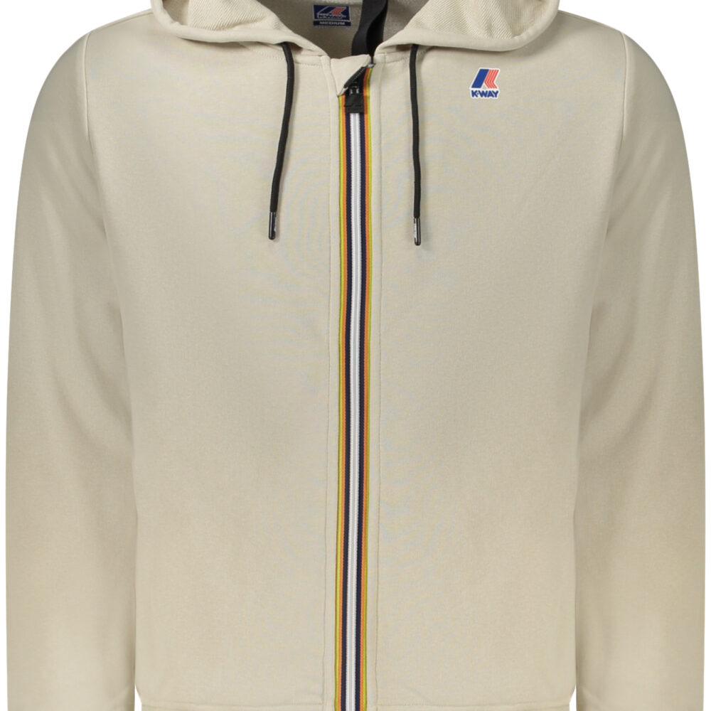 K-WAY FELPA CON ZIP UOMO BEIGE