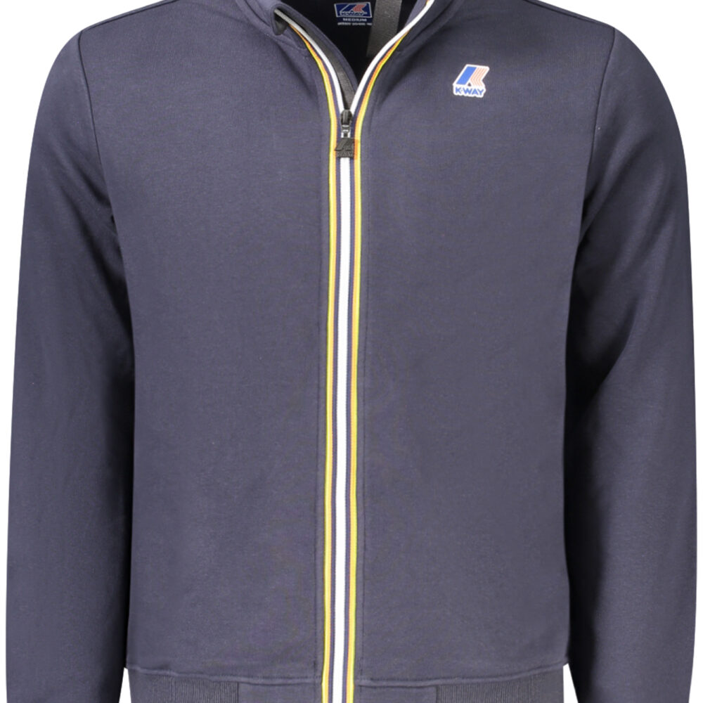 K-WAY FELPA CON ZIP UOMO BLU