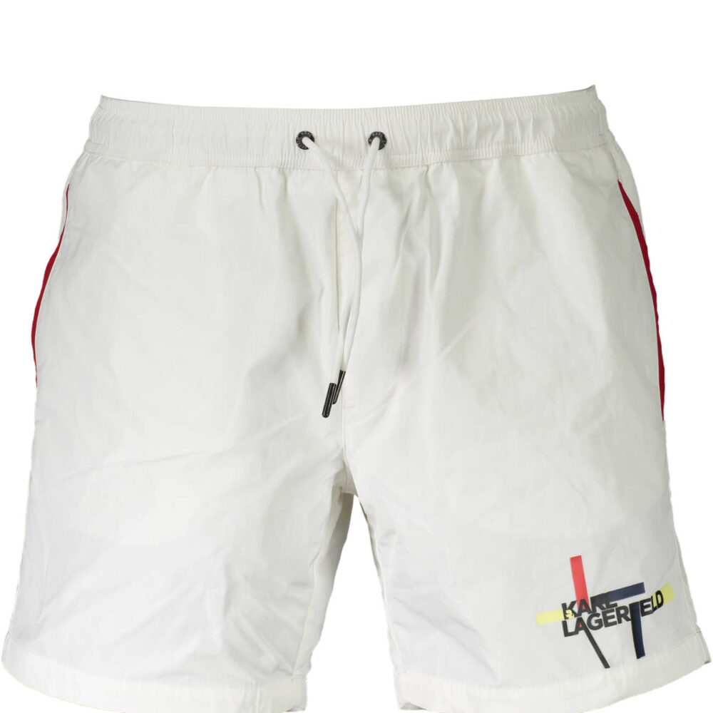 KARL LAGERFELD BEACHWEAR COSTUME PARTE SOTTO UOMO BIANCO