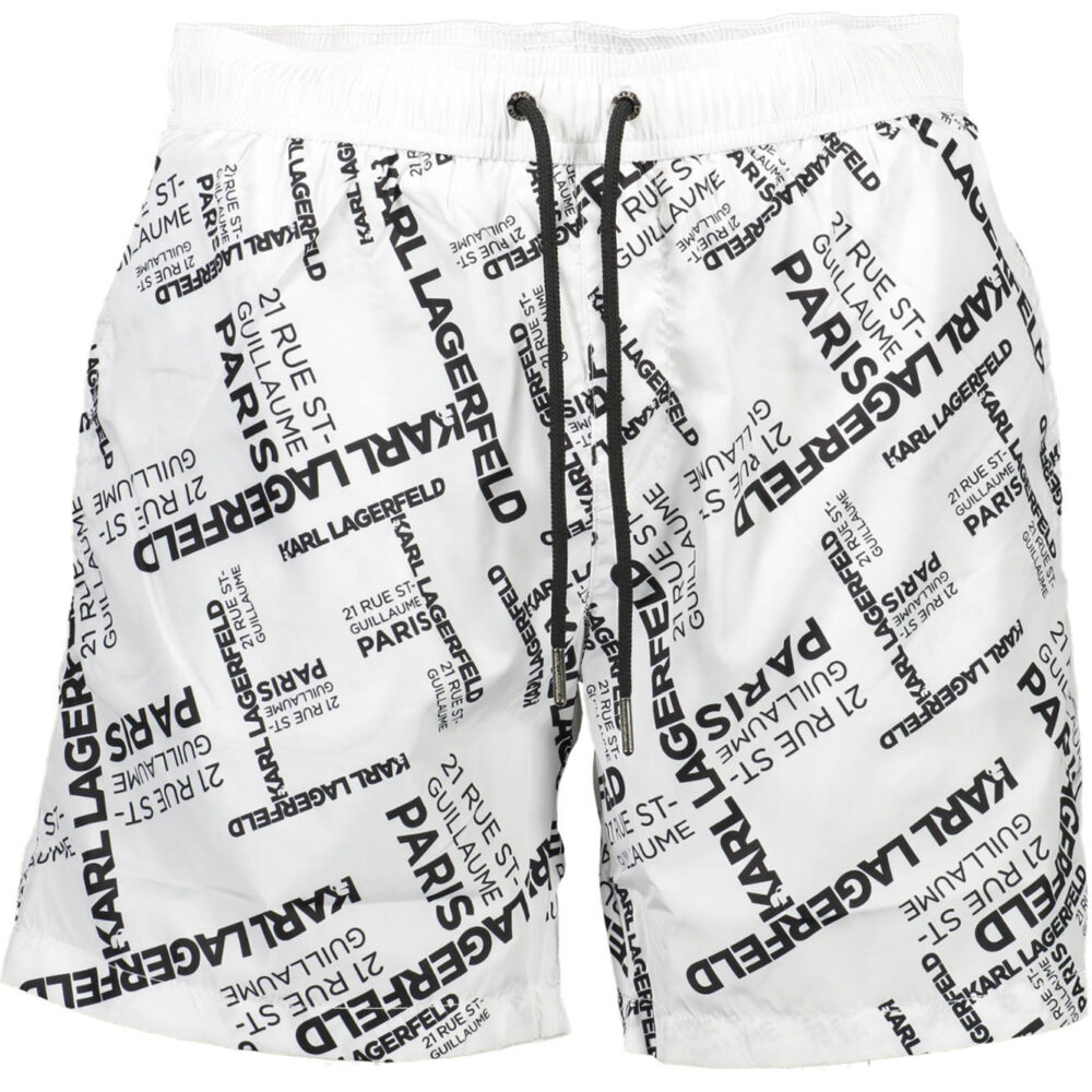 KARL LAGERFELD BEACHWEAR COSTUME PARTE SOTTO UOMO BIANCO