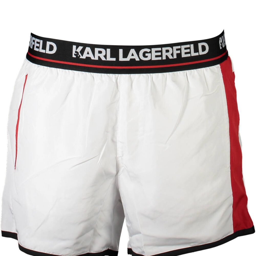 KARL LAGERFELD BEACHWEAR COSTUME PARTE SOTTO UOMO BIANCO