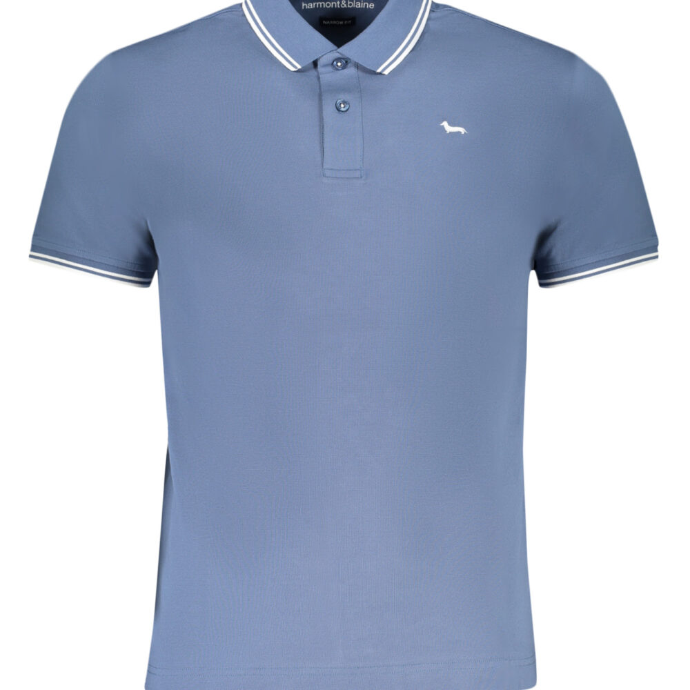 HARMONT & BLAINE POLO MANICHE CORTE UOMO BLU