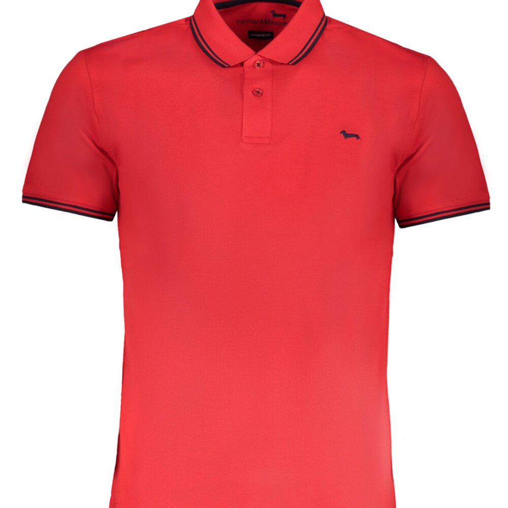 HARMONT & BLAINE POLO MANICHE CORTE UOMO ROSSO
