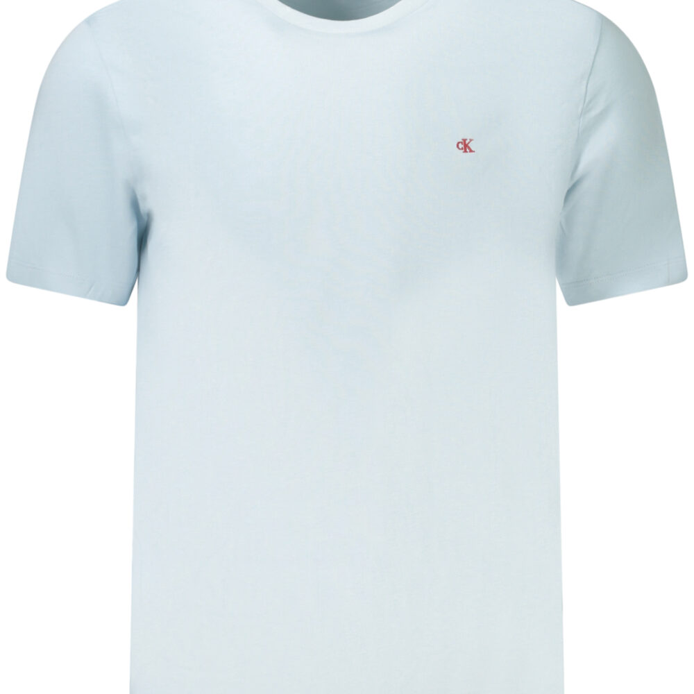 CALVIN KLEIN T-SHIRT MANICHE CORTE UOMO AZZURRO