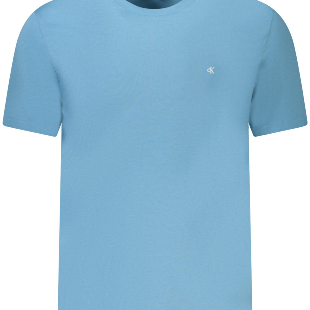 CALVIN KLEIN T-SHIRT MANICHE CORTE UOMO AZZURRO