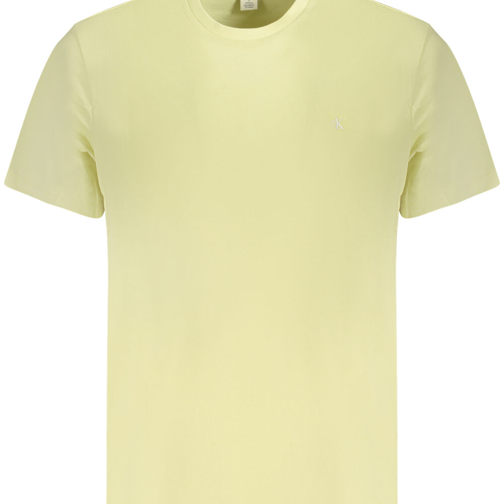 CALVIN KLEIN T-SHIRT MANICHE CORTE UOMO GIALLO