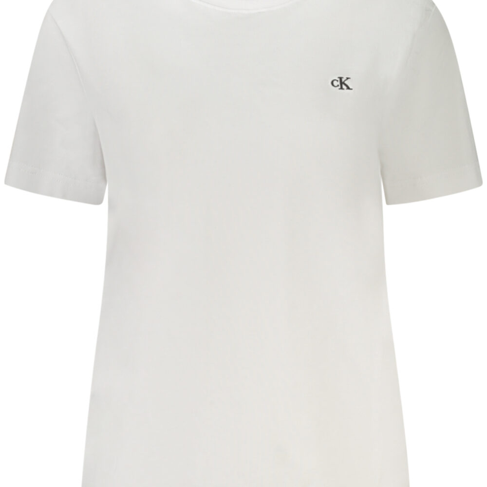 CALVIN KLEIN T-SHIRT MANICHE CORTE DONNA BIANCO