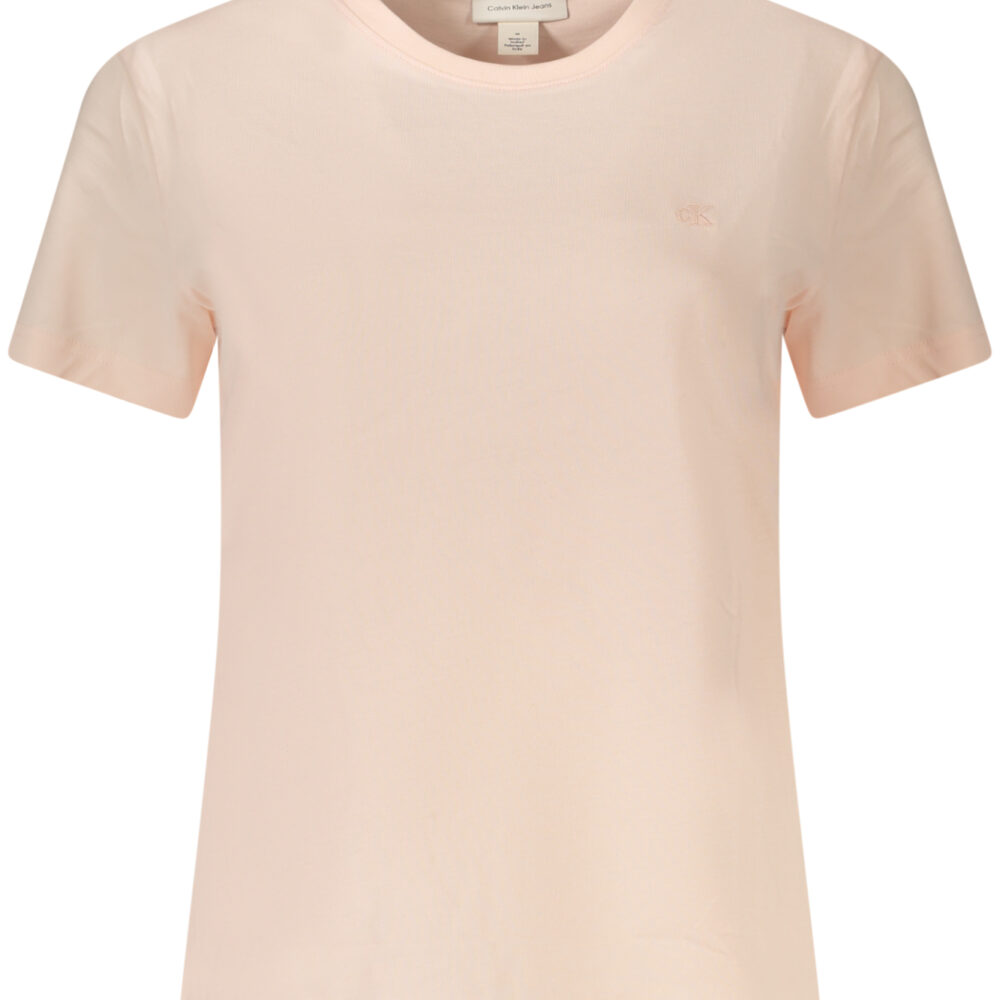 CALVIN KLEIN T-SHIRT MANICHE CORTE DONNA ROSA